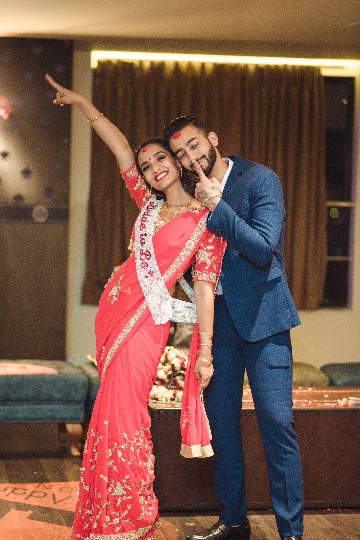 Priyanka Karki and Aayushman Joshi got engaged.